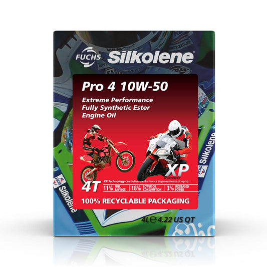 PRO 4 10W50 XP - Huile moteur 4T 100% synthèse XP Technologie 4L