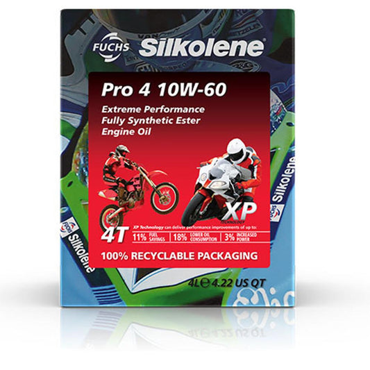 PRO 4 10W60 XP - Huile moteur 4T 100% synthèse XP Technologie 4L