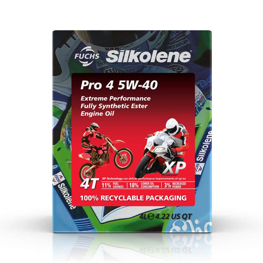 PRO 4 5W40 XP - Huile moteur 4T 100% synthèse XP Technologie 4L cube