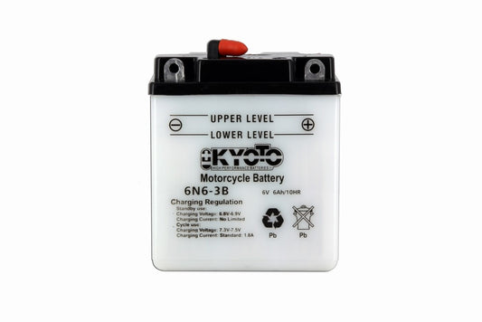 Batterie 6N6-3B Conventionnelle Avec Entretien - Livrée Avec Pack Acide