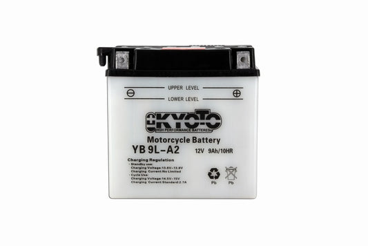 Batterie YB9L-A2 Conventionnelle Avec Entretien - Livrée Avec Pack Acide
