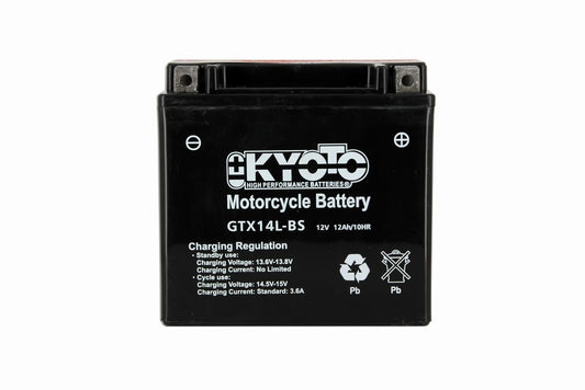 Batterie GTX14L-BS AGM - Sans Entretien - Livrée Avec Pack Acide