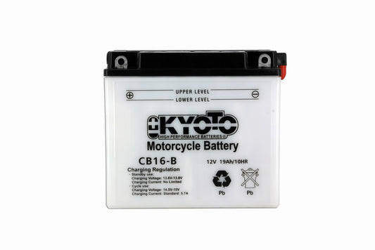 Batterie YB16-B Conventionnelle Avec Entretien - Livrée Avec Pack Acide