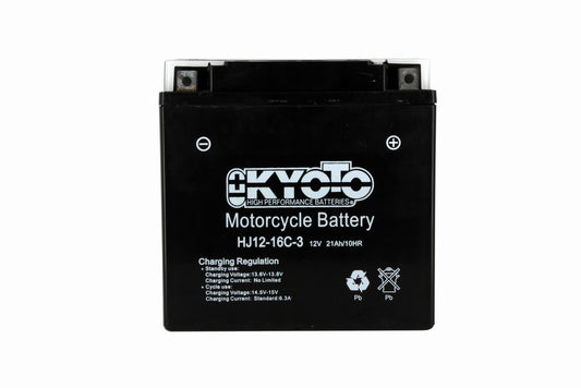 Batterie YT16CL-B AGM - Sans Entretien - Livrée Avec Pack Acide