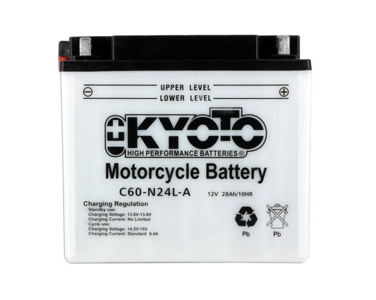 Batterie Y60-N24L-A Conventionnelle Avec Entretien - Livrée Avec Pack Acide