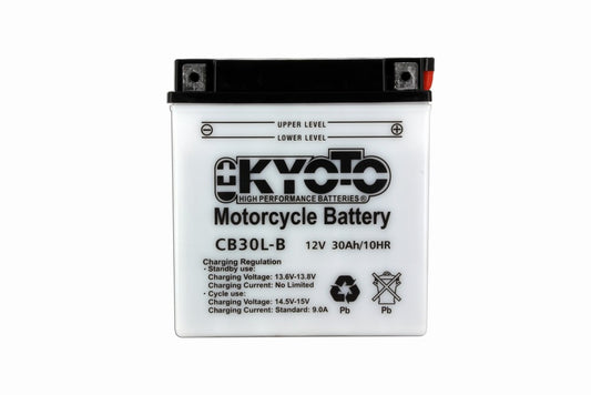 Batterie YB30L-B Conventionnelle Avec Entretien - Livrée Avec Pack Acide