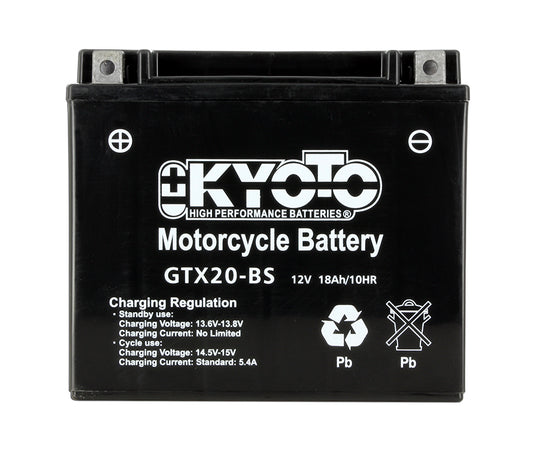 Batterie GTX20-BS AGM - Sans Entretien - Livrée Avec Pack Acide