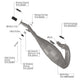Corps Seul (Détente)  HEADER PIPES 50 SE-RS / SM-RS / SM-R / SE-R 2021/2023