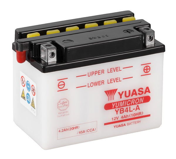 Batterie YB4L-A Conventionnelle Avec Entretien - Livrée Sans Acide