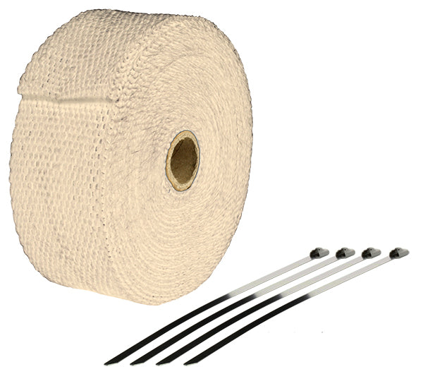 Bande Thermique échappement 10M Couleur Cuivre + 4 Fixations Largeur: 50mm - Ep: