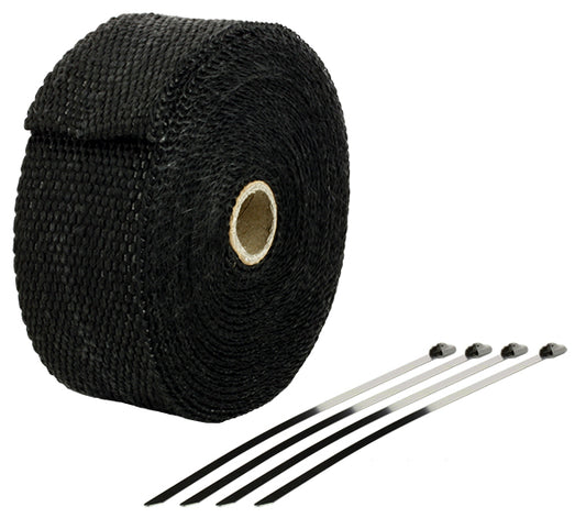 Bande Thermique échappement 10M Noire + 4 Fixations Largeur: 50mm - Ep: 1,5mm