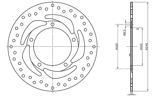 Disque de Frein DIS1369 Ø240mm