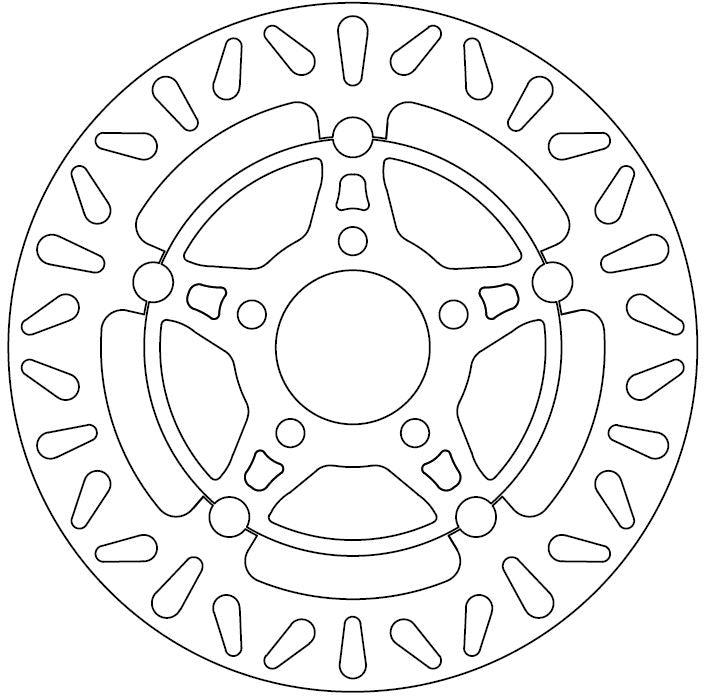 Disque de Frein Flottant - Homologué TÜV - KYMCO Version Sans ABS