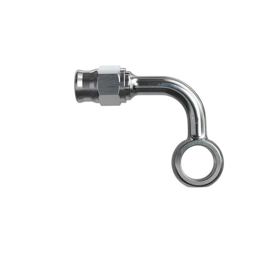 Banjo Acier Plaqué coudé 90° à plat Ø10mm Pour Durite Pré Sertie