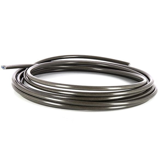 Rouleau de Durite Tressée Inox 5 Mètres Gaine Noire