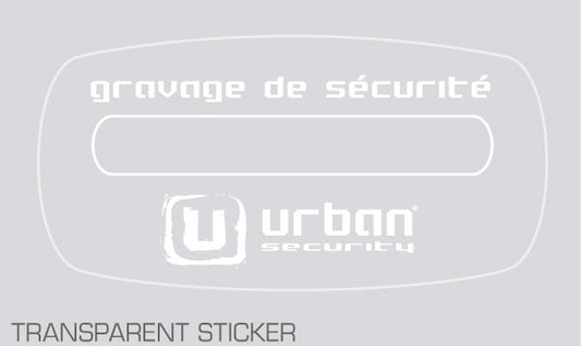 Sticker pour véhicule gravé - URBAN