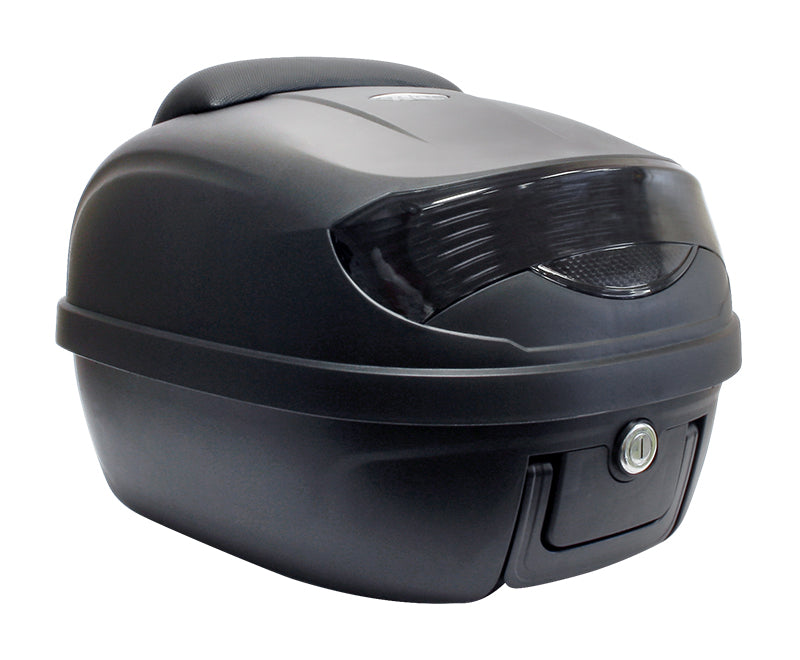 Top Case 29L Noir Mat 40x40x31cm(1 Casque) Platine, Dosseret et Poignée