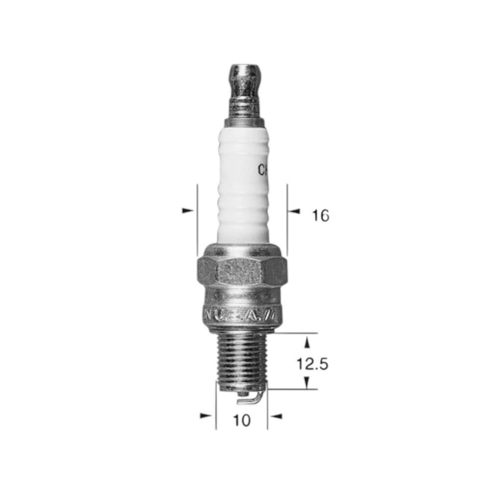 Bougie P-RZ9HC Ø10mm Culot: 12.5mm Equivalence CR6HSA