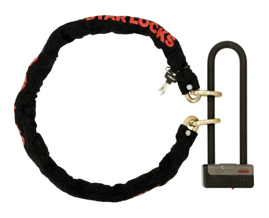 Antivol U + Chaîne - Antivol 100mm x 290mm / Longueur Chaine: 120cm