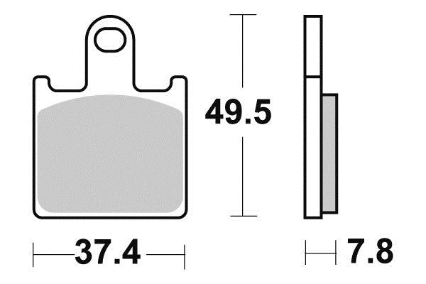 Plaquette de frein Sifam Métal Fritté haute performance norme KBA/ABE - POUR 1 ETRIER PRENDRE 1 BOITE