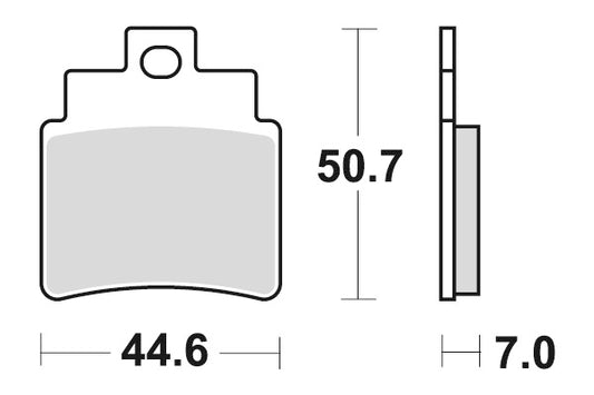 Plaquette de frein PERFTEC Métal Fritté haute performance norme KBA/ABE - SYM GT