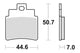 Plaquette de frein PERFTEC Métal Fritté haute performance norme KBA/ABE - SYM GT