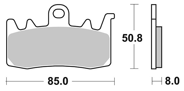 Plaquette de frein PERFTEC Métal Fritté haute performance norme KBA/ABE  - Etrier BREMBO