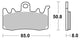 Plaquette de frein - Semi-métal R90 - Etrier BREMBO
