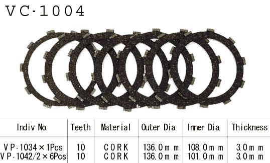 Kit Disques d'Embrayage Garnis Cb 500 S/R 1994/2002 Vt600 C Shadow 1989/2001