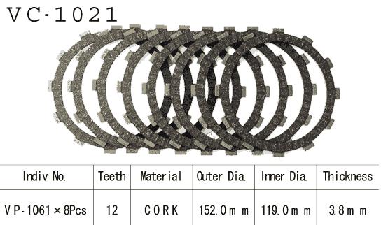 Kit Disques d'Embrayage Garnis Rvf750 Rr 1994/1998