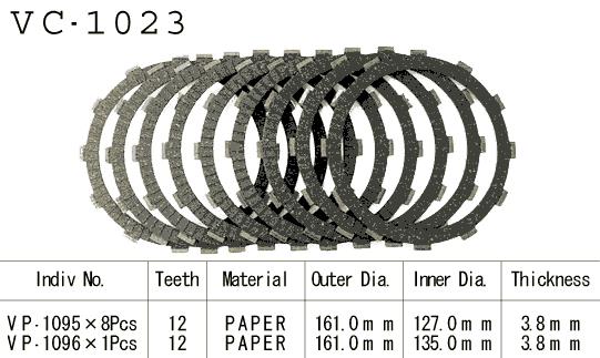 Kit Disques d'Embrayage Garnis Cbr1100 Xx 1997/1998