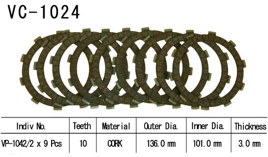 Kit Disques d'Embrayage Garnis Cbr900 Rr 2000/2001 Gsx-R600 1997/2002