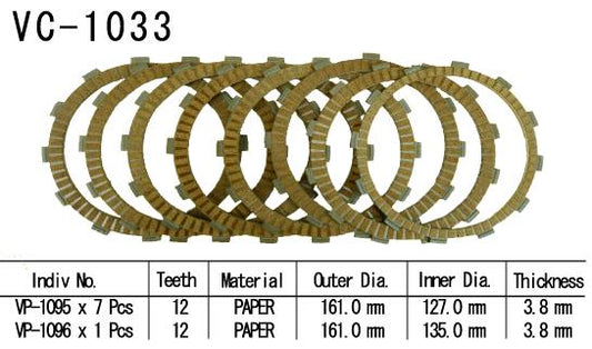 Kit Disques d'Embrayage Garnis Gl1800 Gold Wind 2001/2002