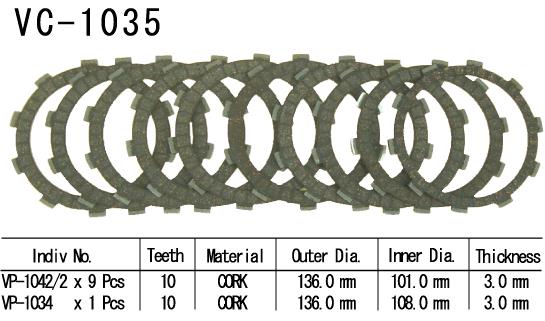 Kit Disques d'Embrayage Garnis Gsf1200 Bandit 1996/2002
