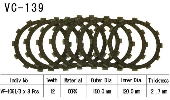 Kit Disques d'Embrayage Garnis Cb350 K4 1974/1979