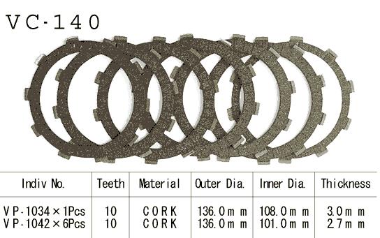 Kit Disques d'Embrayage Garnis Honda