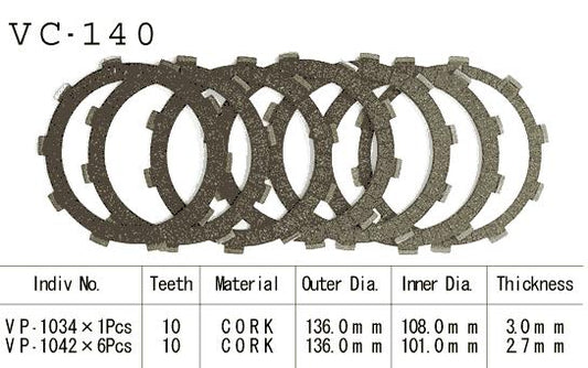 Kit Disques d'Embrayage Garnis Honda