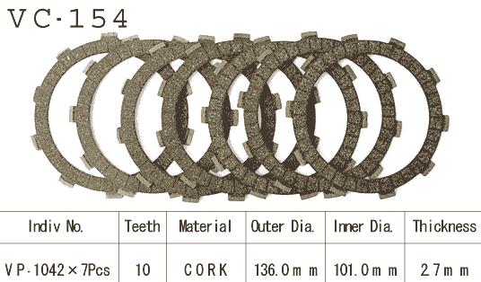 Kit Disques d'Embrayage Garnis Xr500 R 1979/1982