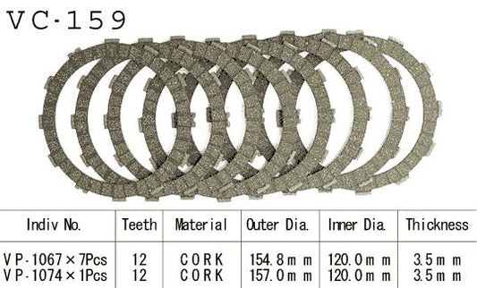 Kit Disques d'Embrayage Garnis Gl1100 1980/1983