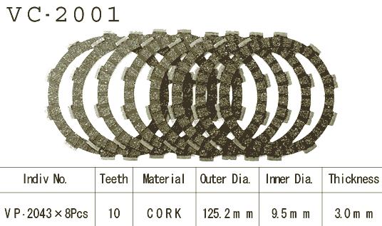 Kit Disques d'Embrayage Garnis Tzr 125 R 1992/1999