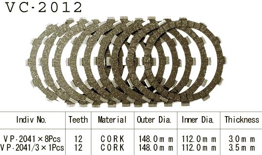 Kit Disques d'Embrayage Garnis Fzr 1000 Exup 1992/1995