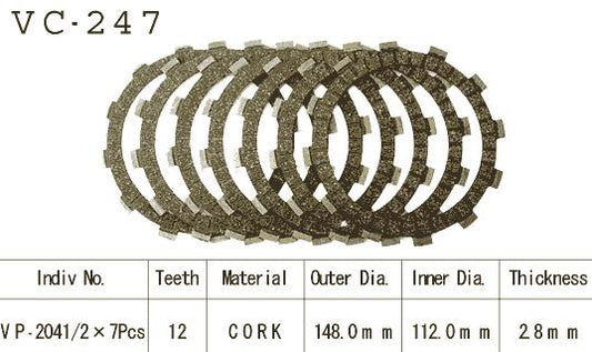 Kit Disques d'Embrayage Garnis Xs 850 1980/1988