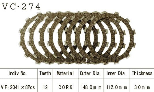 Kit Disques d'Embrayage Garnis Xj 600 N/S Diversion 1992/2002