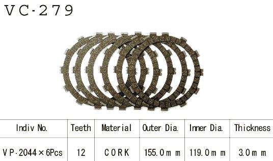 Kit Disques d'Embrayage Garnis Xv 535 Virago 1988/2002