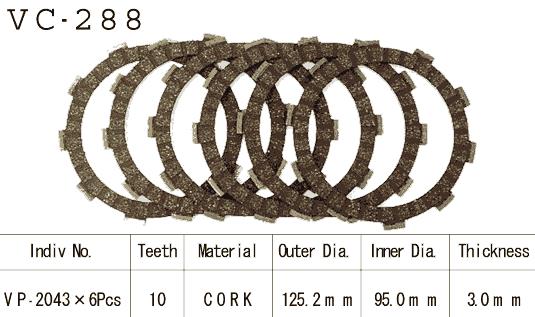 Kit Disques d'Embrayage Garnis Cross Tzr 125 1987/1992