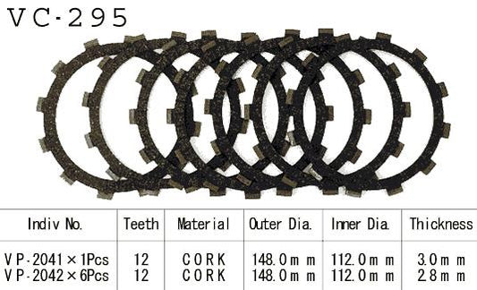 Kit Disques d'Embrayage Garnis Yfm 350 Warrior 1987/2002