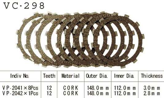 Kit Disques d'Embrayage Garnis Fzr 1000 Genesis 1987/1988
