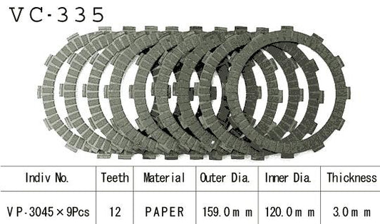 Kit Disques d'Embrayage Garnis Gsx 1100 E 1983/1986
