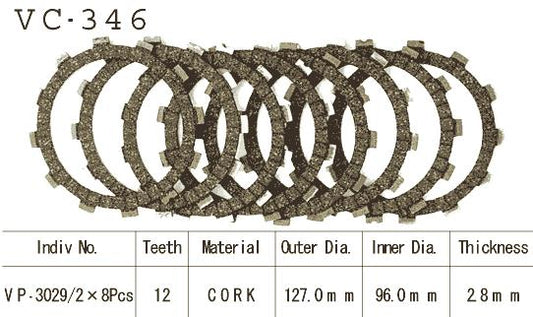 Kit Disques d'Embrayage Garnis Rm 125 1984/1991