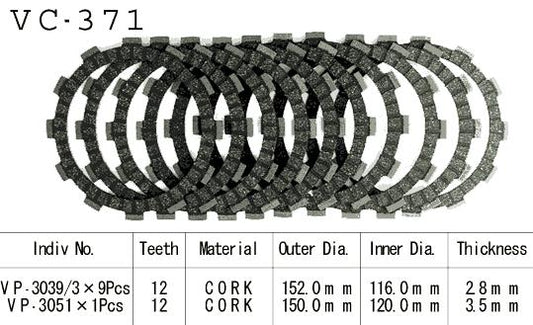 Kit Disques d'Embrayage Garnis Vs 1400 Gl 1999/2000